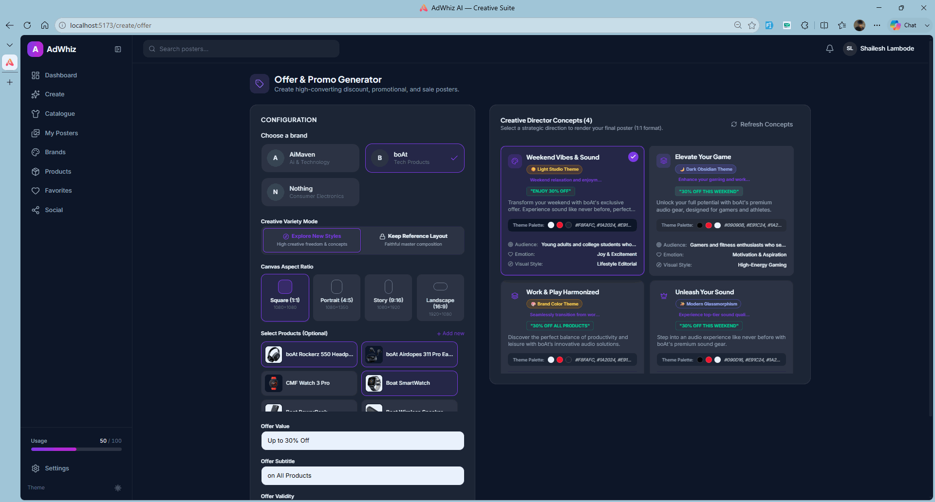 Social Media Export & Layout Builder