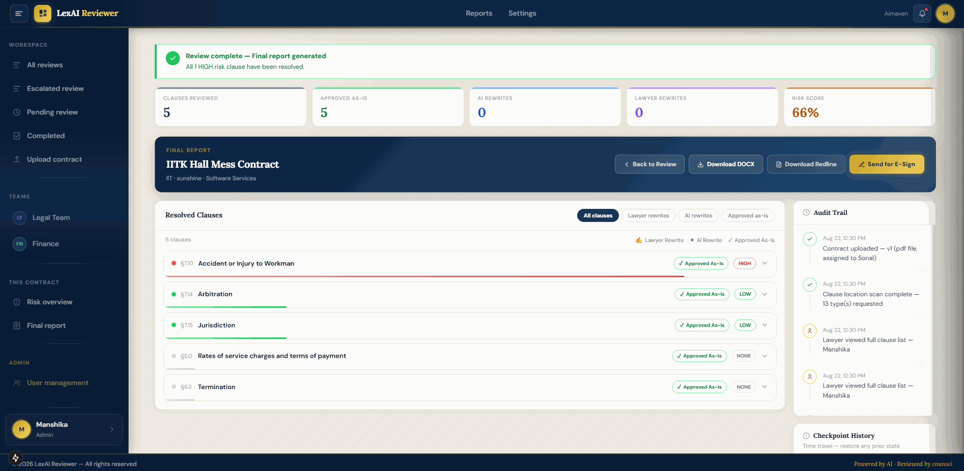 Contract Audit Report Generator